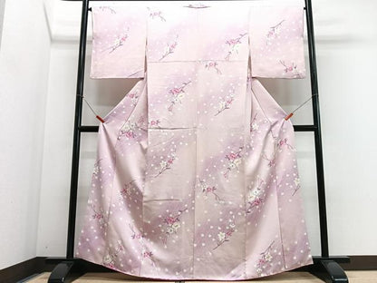 平和屋着物■上質な小紋　枝花文　正絹　逸品　CABI6915xe