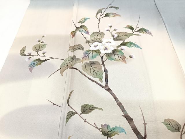 平和屋着物■訪問着　作家物　枝花文　暈し染め　正絹　逸品　CABI6916xe