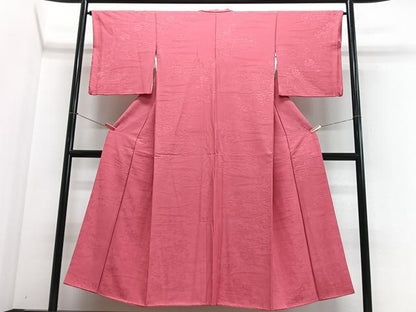 平和屋着物■上質な色無地　流水花地紋　まるやま扱い　正絹　逸品　CABI6917xe
