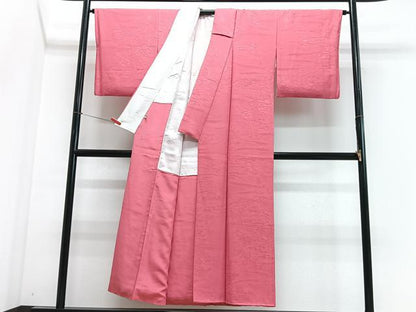平和屋着物■上質な色無地　流水花地紋　まるやま扱い　正絹　逸品　CABI6917xe