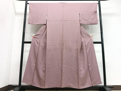 平和屋着物■上質な色無地　紅藤色　正絹　逸品　CABI6918xe