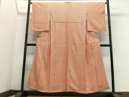 平和屋着物■大変加工の良い総絞り小紋　正絹　逸品　CABI6919xe