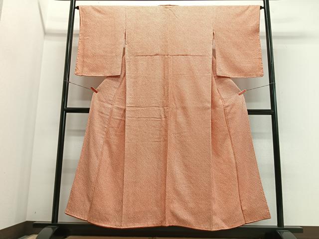 平和屋着物■大変加工の良い総絞り小紋　正絹　逸品　CABI6919xe