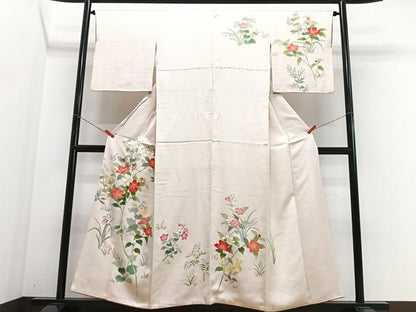 平和屋着物■訪問着　枝花文　金彩　正絹　逸品　CABI6922xe