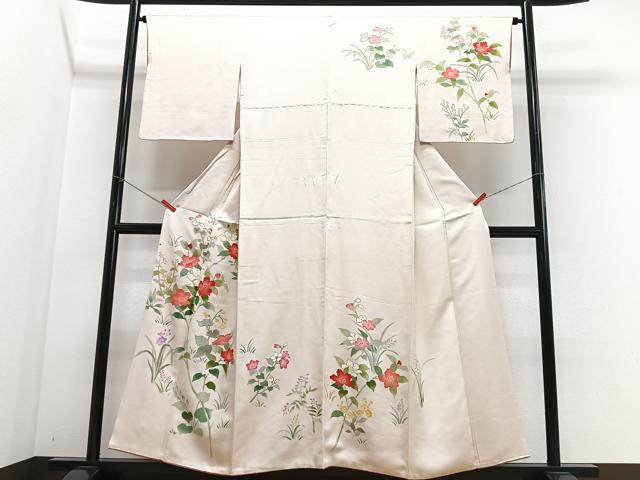 平和屋着物■訪問着　枝花文　金彩　正絹　逸品　CABI6922xe