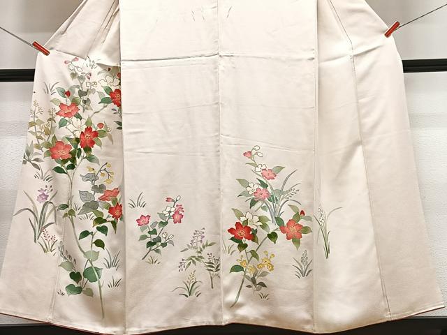 平和屋着物■訪問着　枝花文　金彩　正絹　逸品　CABI6922xe