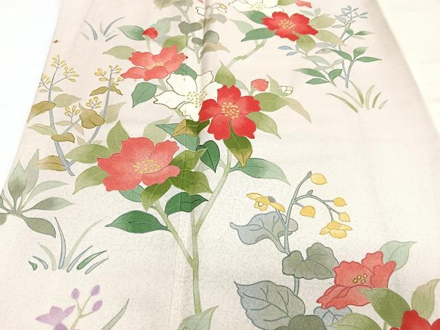 平和屋着物■訪問着　枝花文　金彩　正絹　逸品　CABI6922xe