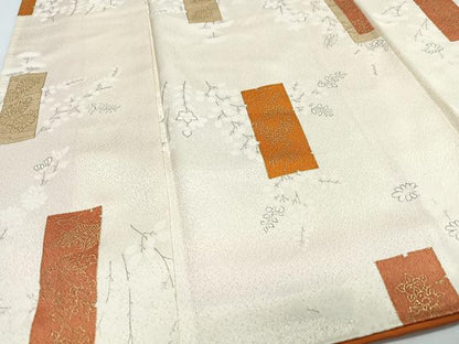 平和屋着物■上質な小紋　短冊花文　金銀彩　正絹　逸品　CABI6924xe
