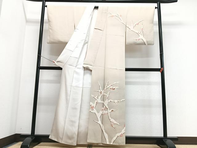 平和屋着物■訪問着　駒刺繍　枝花文　暈し染め　正絹　逸品　CABI6926xe