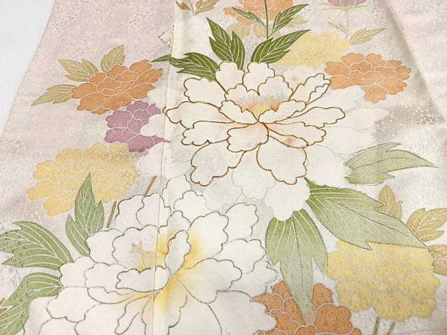 平和屋着物■訪問着　駒刺繍　枝花文　金彩　正絹　逸品　CABI6927xe