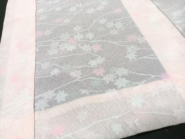 平和屋着物■長襦袢　無双仕立て　枝楓文　正絹　逸品　CABI6932xe