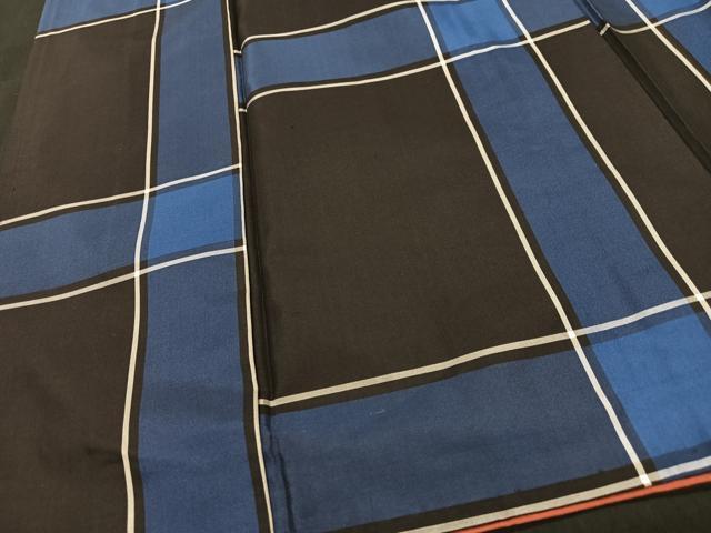 平和屋着物■本場大島紬　格子文　正絹　逸品　CABI6934xe