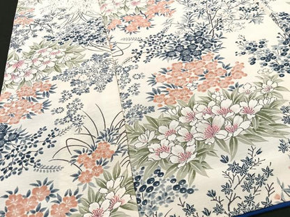 平和屋着物■上質な紬　草花文　正絹　逸品　CABI6938xe