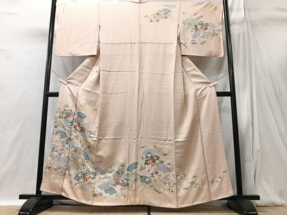 平和屋着物■訪問着　地紙花文　金彩　正絹　逸品　CABI6940xe