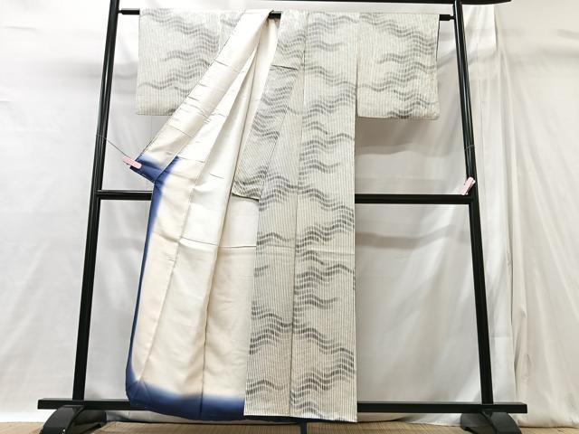 平和屋着物■上質な小紋　幾何学文様　正絹　逸品　CABI6946xe