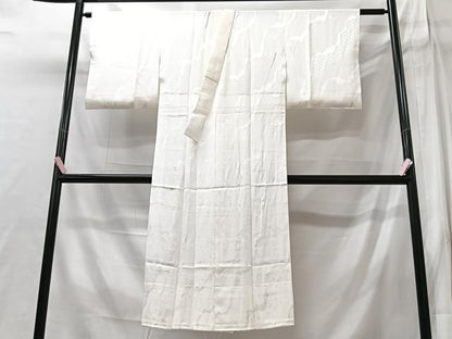 平和屋着物■長襦袢　無双仕立て　流水地紋　正絹　逸品　CABI6947xe
