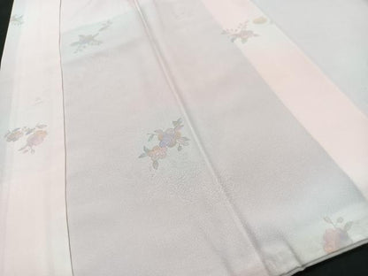 平和屋着物■長襦袢　袷　舞花文　暈し染め　正絹　逸品　CABI6948xe