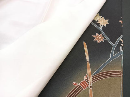 平和屋着物■豪華黒留袖　松竹梅地紋　人物文　金彩　正絹　逸品　CABI6954xe