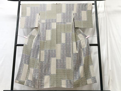 平和屋着物■上質な小紋　花唐草文　正絹　逸品　CABI6955xe
