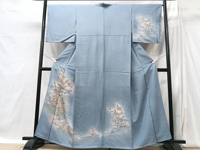 平和屋着物■訪問着　花鳥文　暈し染め　正絹　逸品　CABI6956xe