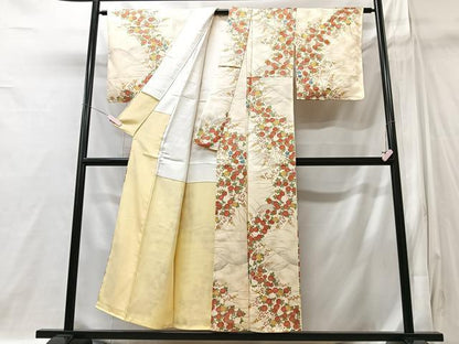 平和屋着物■上質な小紋　草花文　正絹　逸品　未使用　CABI6958xe