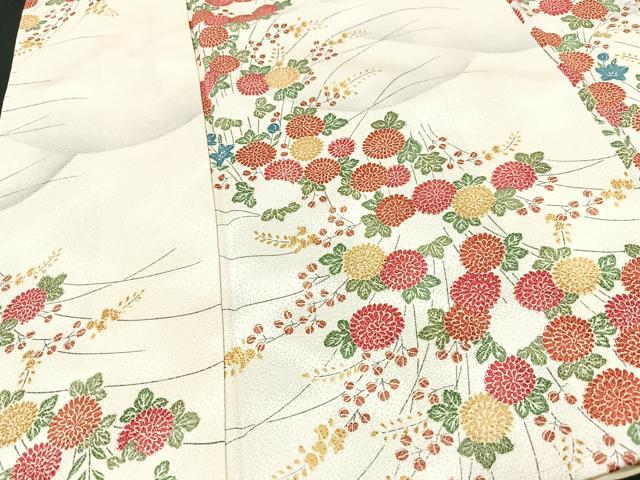 平和屋着物■上質な小紋　草花文　正絹　逸品　未使用　CABI6958xe