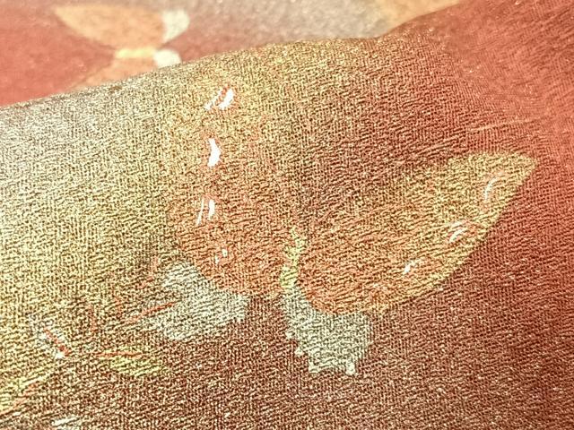 平和屋着物■訪問着　花蝶文　暈し染め　金彩　正絹　逸品　CABI6961xe