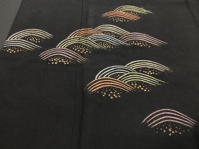 平和屋着物■訪問着　立波文　金彩　正絹　逸品　CABI6965xe