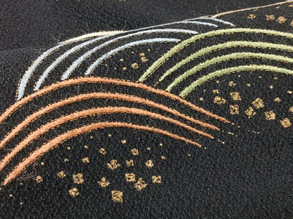 平和屋着物■訪問着　立波文　金彩　正絹　逸品　CABI6965xe