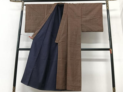 平和屋着物■男性　紬　亀甲文　正絹　逸品　CABI6968xe