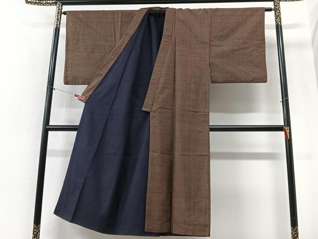 平和屋着物■男性　紬　亀甲文　正絹　逸品　CABI6968xe