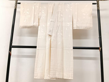 平和屋着物■長襦袢　無双仕立て　草花地紋　正絹　逸品　CABI6976xe