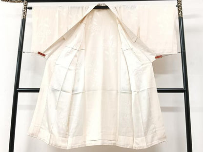 平和屋着物■長襦袢　無双仕立て　草花地紋　正絹　逸品　CABI6976xe