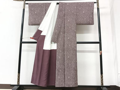 平和屋着物■上質な小紋　葉尽くし　正絹　逸品　CABI6977xe