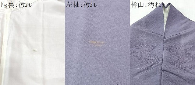 平和屋着物■上質な色無地　青海波地紋　鳩羽色　正絹　逸品　CABI6979xe