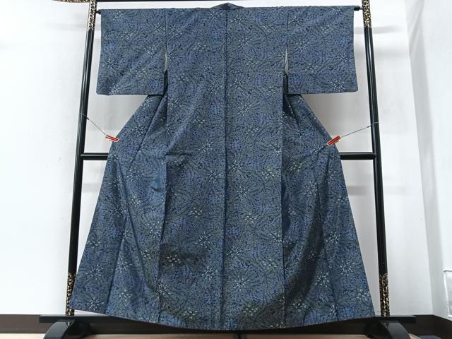 平和屋着物■本場大島紬　葉尽くし　正絹　逸品　CABI6980xe