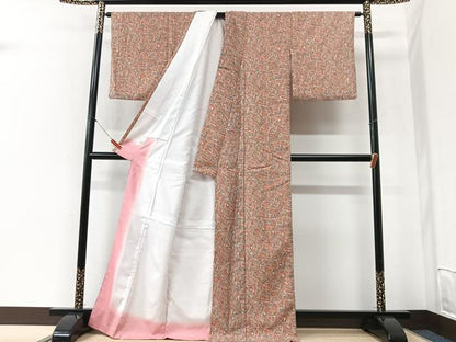 平和屋着物■小紋　枝葉文　洗える着物　CABI6981xe