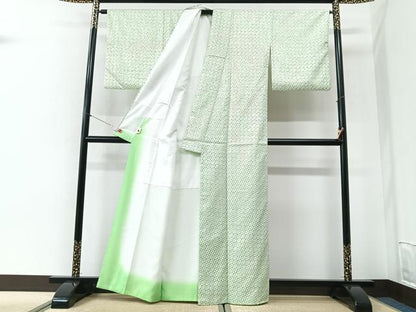 平和屋着物■小紋　幾何学文様　洗える着物　CABI6984xe