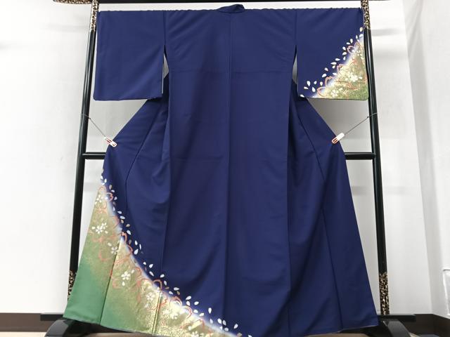 平和屋着物■訪問着　舞桜文　暈し染め　金彩　洗える着物　CABI6985xe