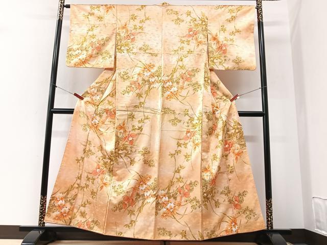 平和屋着物■小紋　枝花文　暈し染め　洗える着物　CABI6987xe