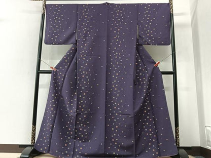 平和屋着物■小紋　七宝花文　洗える着物　CABI6988xe