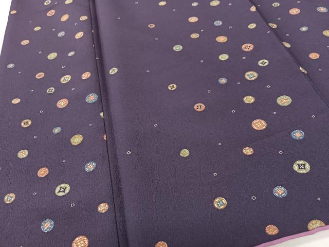 平和屋着物■小紋　七宝花文　洗える着物　CABI6988xe