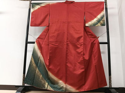 平和屋着物■訪問着　箔散らし　金彩　洗える着物　CABI6989xe