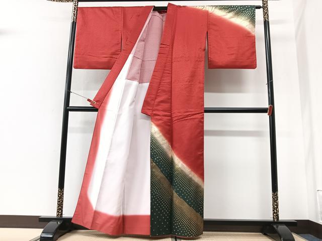 平和屋着物■訪問着　箔散らし　金彩　洗える着物　CABI6989xe