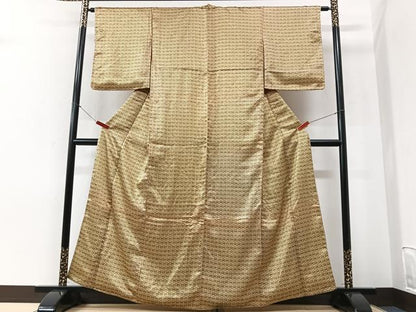 平和屋着物■小紋　幾何学文様　洗える着物　CABI6991xe