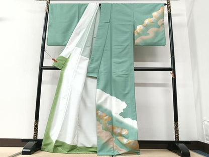 平和屋着物■訪問着　流水文　金彩　洗える着物　CABI6994xe