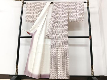 平和屋着物■上質な小紋　扇鳥文　正絹　逸品　CABI6998xe