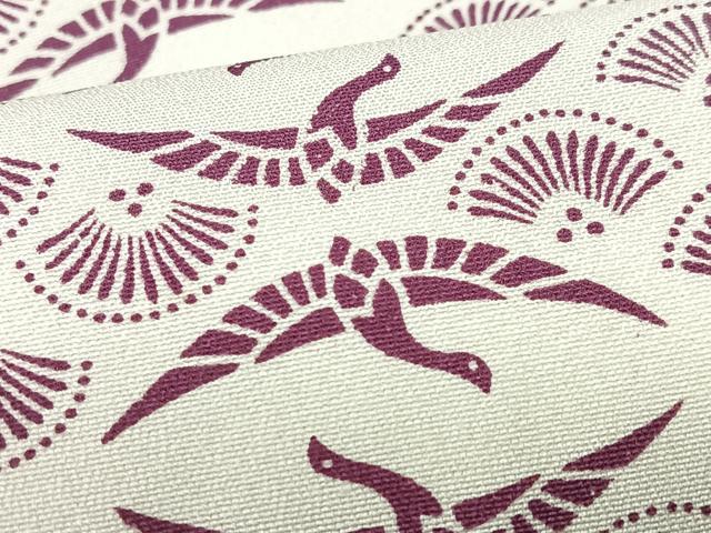 平和屋着物■上質な小紋　扇鳥文　正絹　逸品　CABI6998xe