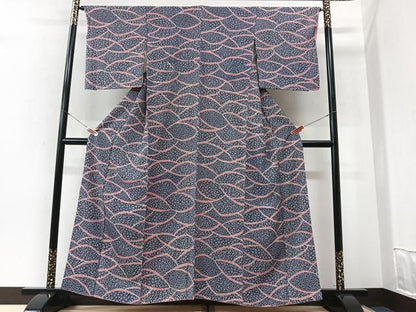 平和屋着物■上質な小紋　芝草花尽くし　正絹　逸品　CABI6999xe