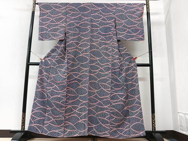 平和屋着物■上質な小紋　芝草花尽くし　正絹　逸品　CABI6999xe